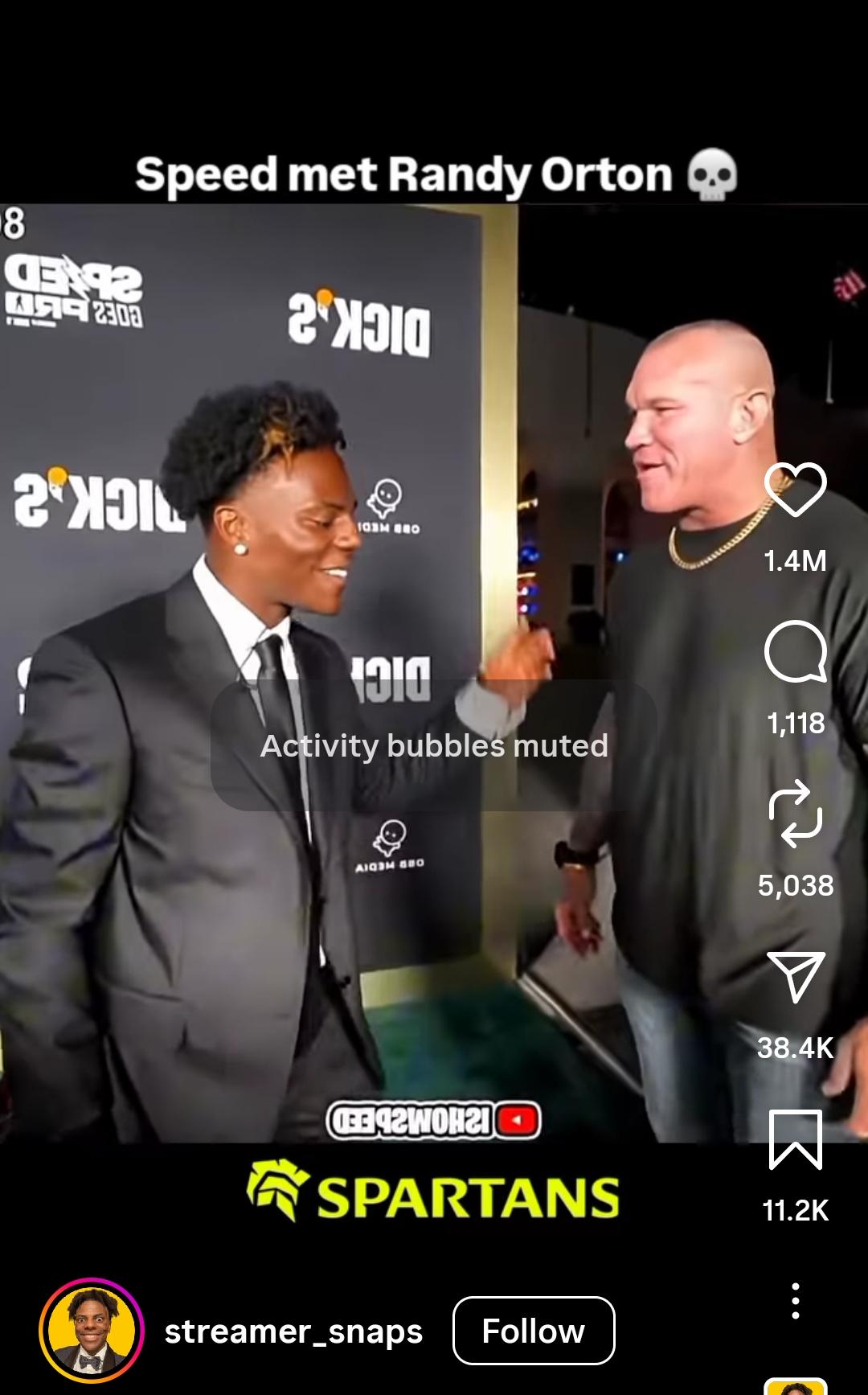 IShowSpeed meets Randy Orton